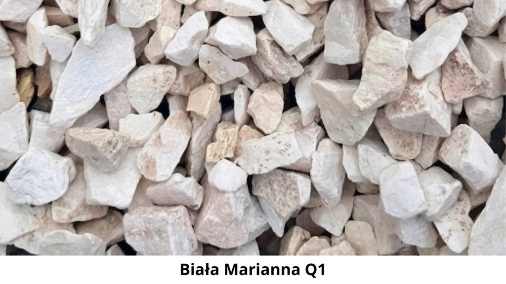 Biała Marianna Wrocław – biały grys marmurowy Q1
